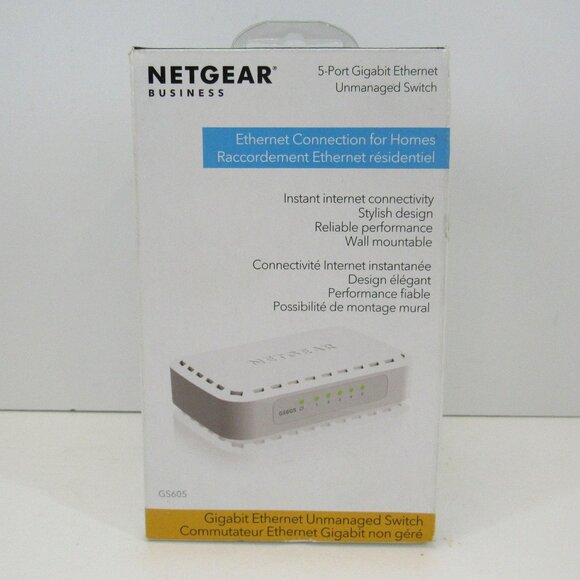 Netgear Business 5-Port Gigabit Etherner Unmanaged Switch New in Box - Picture 1 of 7